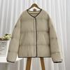Zero pressure light down jacket women's short models New Year's models Small V-neck small fragrant style Thickened coat tide in autumn and winter