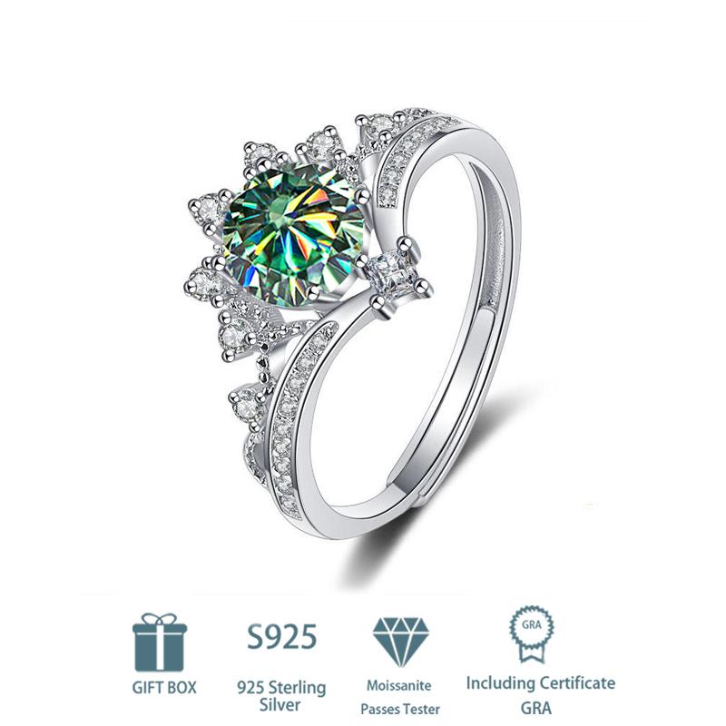 Tancise-Anillo de moissanita de circón 7A para mujer, de Plata de Ley 925 clásico, joyería para mujer, regalos de fiesta de boda