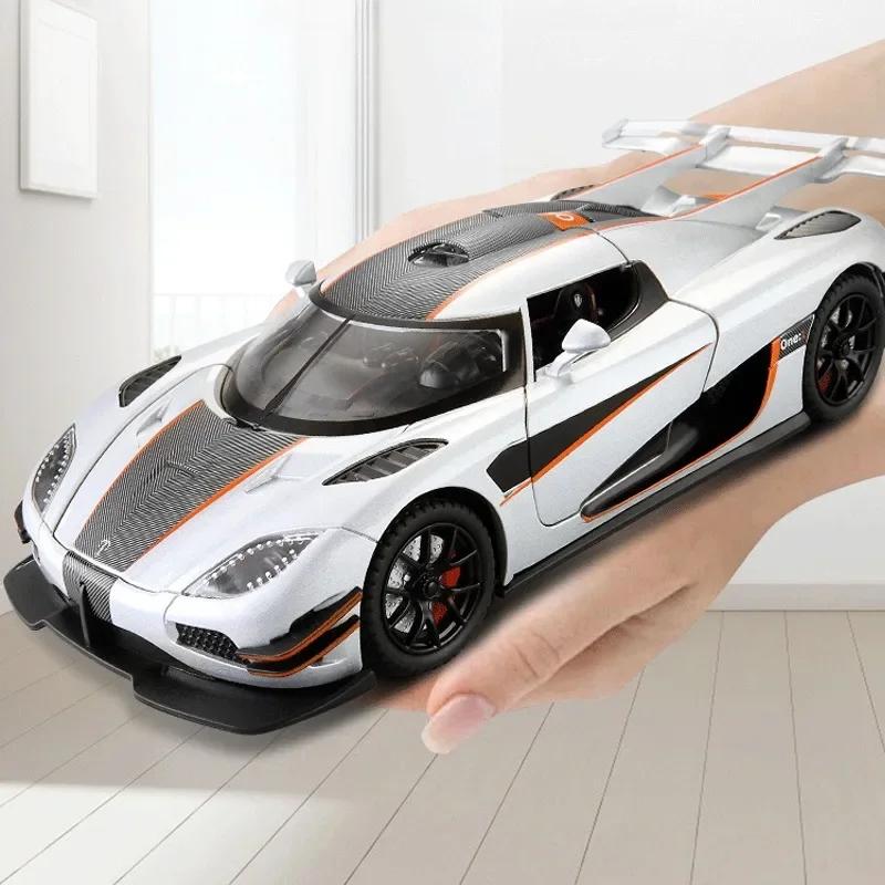 Diecast 1:24 One1 Sport Car Model Imitation Alloy Casting Metal Children's Toy Vehicles Collective Home Decor Gifts