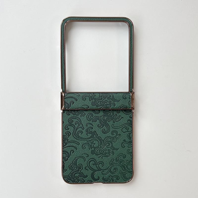 

For MOTO Razr 50 50 Ultra 40 Ultra Electroplated Dragon Textured Leather Anti-Fingerprint Drop-Proof Folding Phone Case For Razr 50