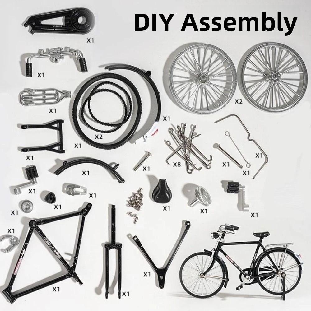 1:10 Scale Simulation Bike Model Kit Retro Mini 28 Big Bar Bicycle  For Exhibits