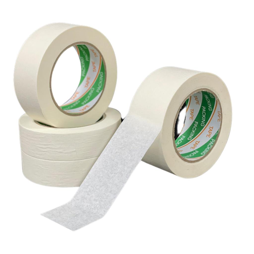 kaminoKa Masking 50mm Packaging Easy To Peel and Cut by Plain X 4 50mm General-Purpose Tape, Wide, Tape, Hand, Writable, White, (50m Rolls, Wide)