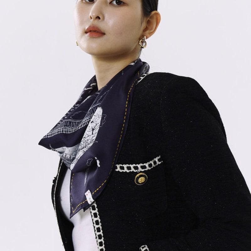 ONSZ Landscape Sketch Silk Scarf