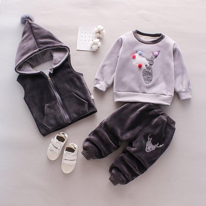 Morbido e Accogliente Set di Abbigliamento Invernale per Bambini Piccoli e Toddler Età 1-3 Anni