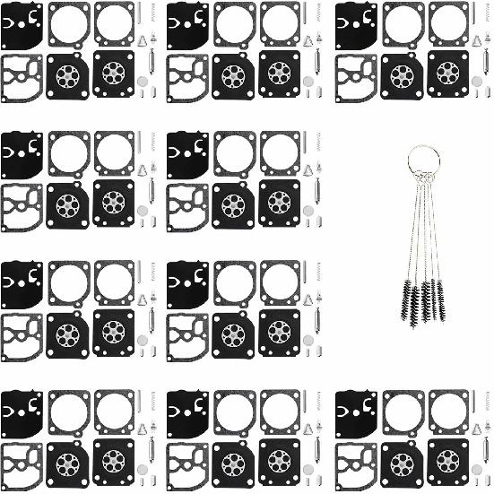 Pack of 2 Carburetor Rebuild Kit Compatible with Zama RB-69 C1Q-S32 C1Q-S46 C1Q-S46A C1Q-S61 C1Q-S61 C1Q-S61A C1Q-S61B C1Q-S61C C1Q-S61D C1Q-S61E