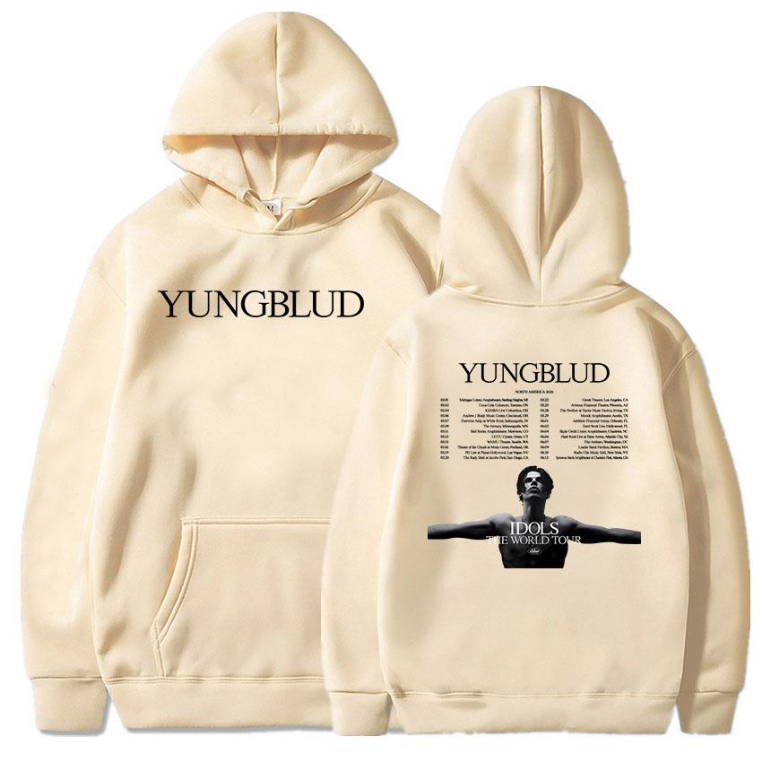 Yungblud 2026 North American Hoodies Idols The World Tour Graphic Print Sweatshirts Long Sleeve Winter Hooded Pullovers Tops