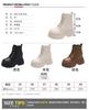 Martin Boots Women's Muffin Small Chelsea Short Boots Versatile Thick Sole Inner Height Increase British Style Thin Spring and Autumn Single Boots