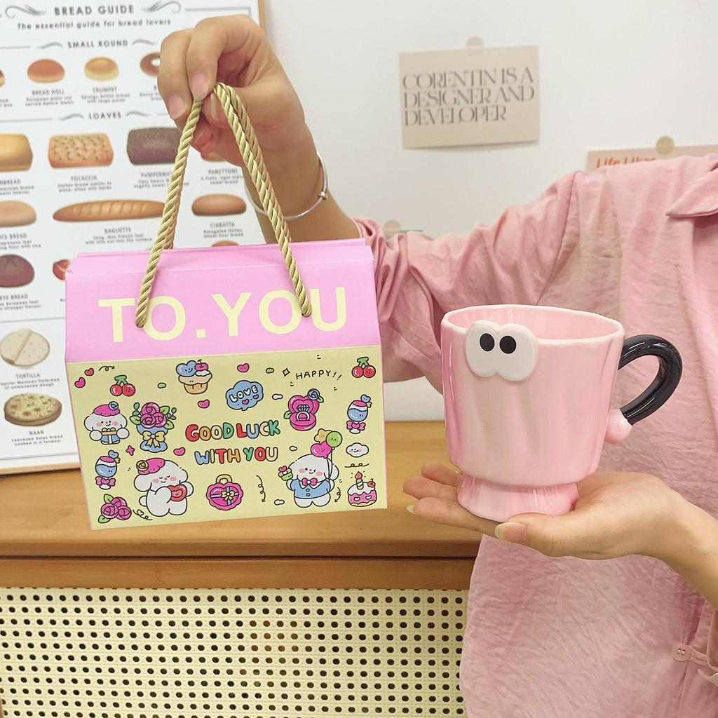 Mug with High Appearance and Cute Goblet Cup Ceramic Girl's Heart Cup for Home Use To Give Birthday Gifts To Girls' Best Friend