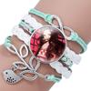 Fashionable Demon Slayer Nezuko Bracelet Mixed Materials With Plated Finish