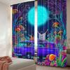 2Pcs Fantasy Forest Curtain Cartoon Anime For Bedroom Aesthetic Mushroom Decor For Bedroom Living Room A