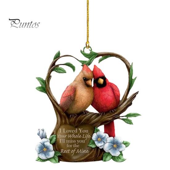 Red Priest Pendant Realistic Bird Decor Letter Print Tag Christmas Decor Colorfast Hanging Car Window Pendant Holiday Valentines Day Gift