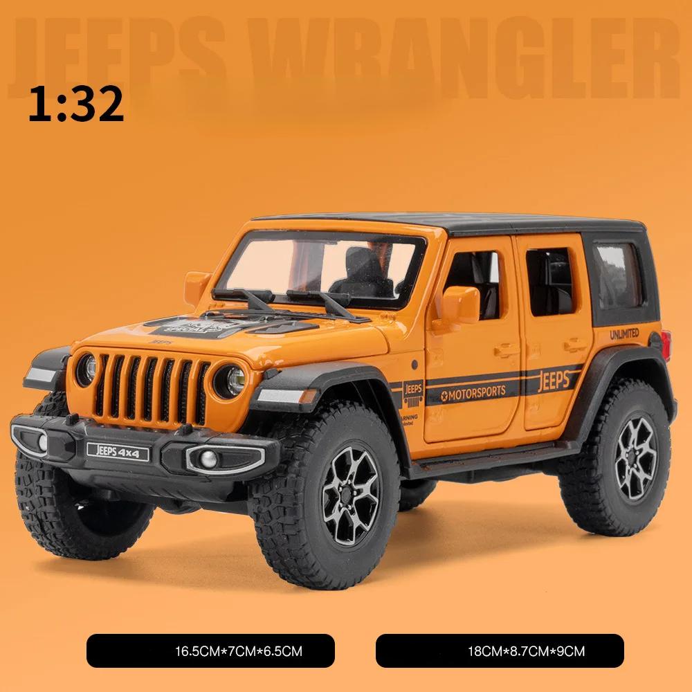1:32 Jeep wrangler Simulation Toy Vehicles Model Sound and light Shock Absorbers Alloy Children Toys Collection Gift A905 ALR1