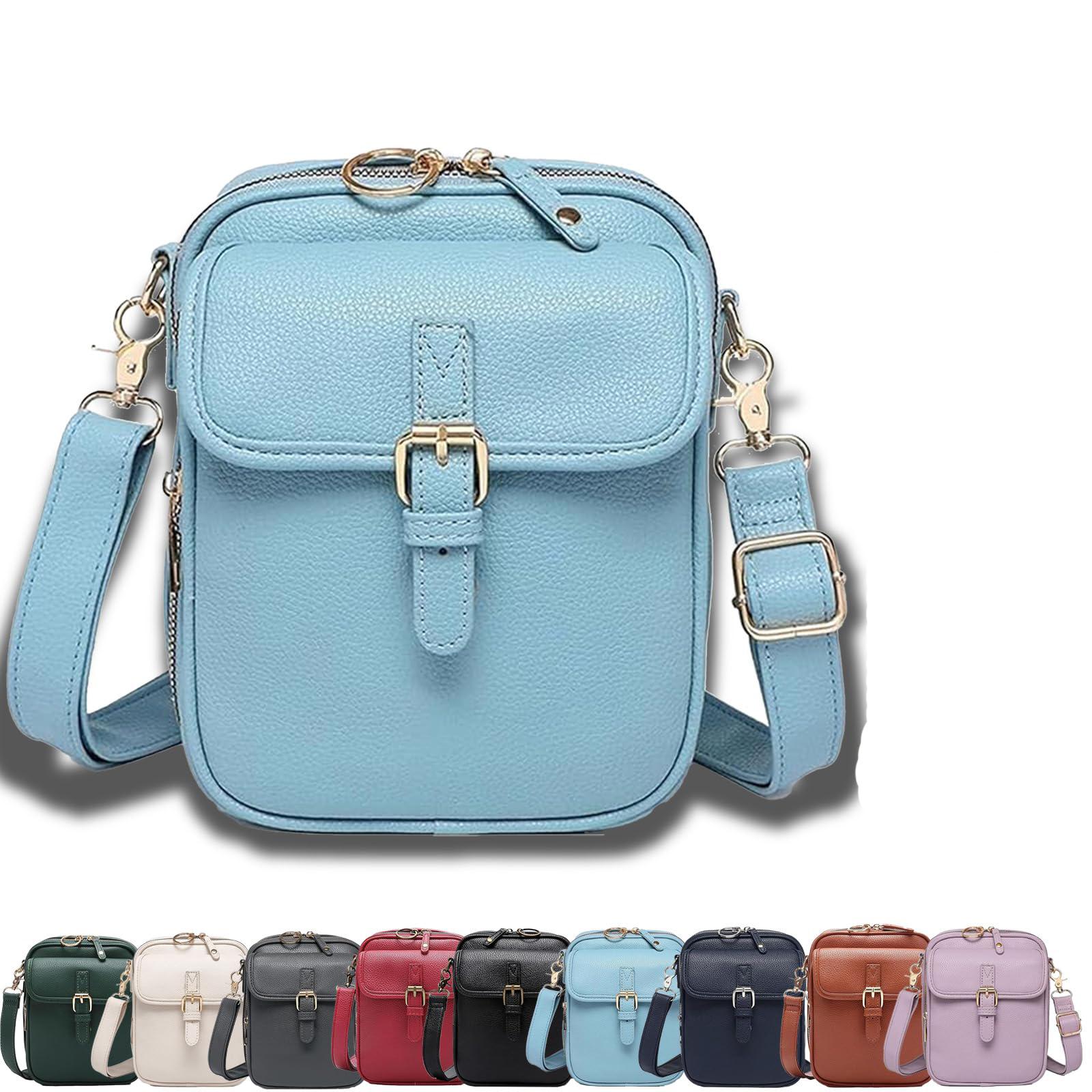 YiRan Shoe Industry Unisex Crossbody Tas Leer Effen Kleur Schoudertas Vintage Eenvoudige Messenger Bag Mode Reizen Telefoonzakje Voor Mannen Vrouwen