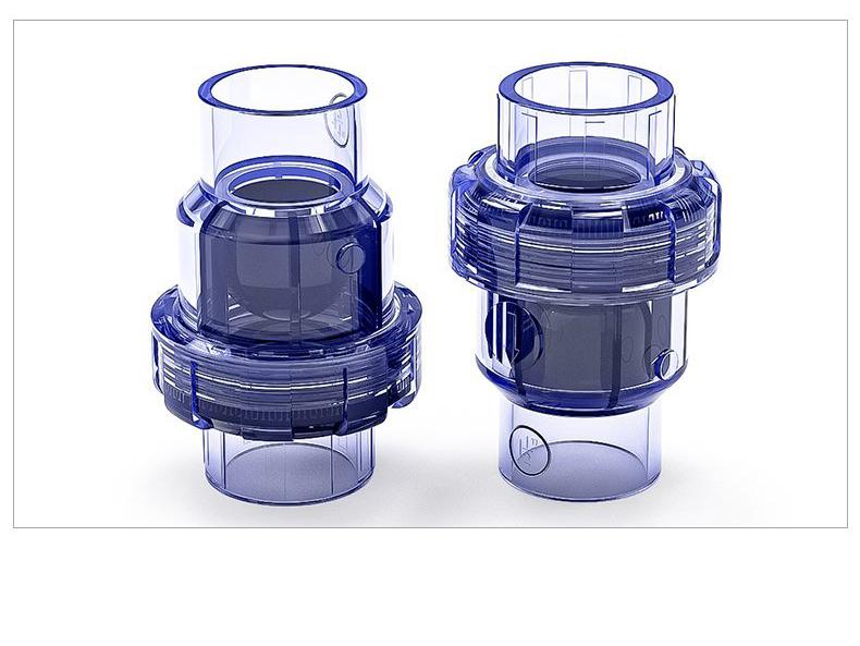 Válvula de Retenção de PVC Transparente com Rosca Única - Válvula de Parada Plástica de Aquário Sem Retorno Unidirecional (2 polegadas: 20-25-32-40mm)