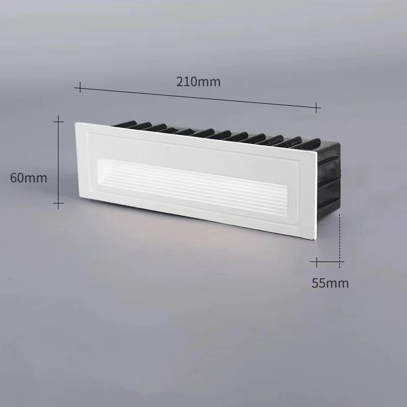 LED IP65 Waterproof Stairs Step Light Outdoor Wall Lamp Corner Garden Street Footlight  Recessed for Porch Yard Balcony 220V