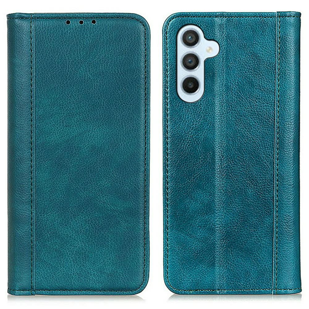 

For Samsung Galaxy A17 Stand Case Split Leather Litchi Texture Wallet Phone Cover Green