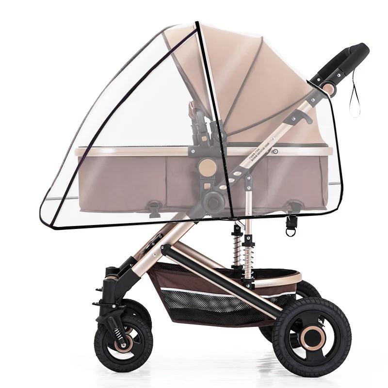 Universal Waterproof Pram Rain Cover Baby Stroller Accessories Transparent  Pushchairs Raincoat