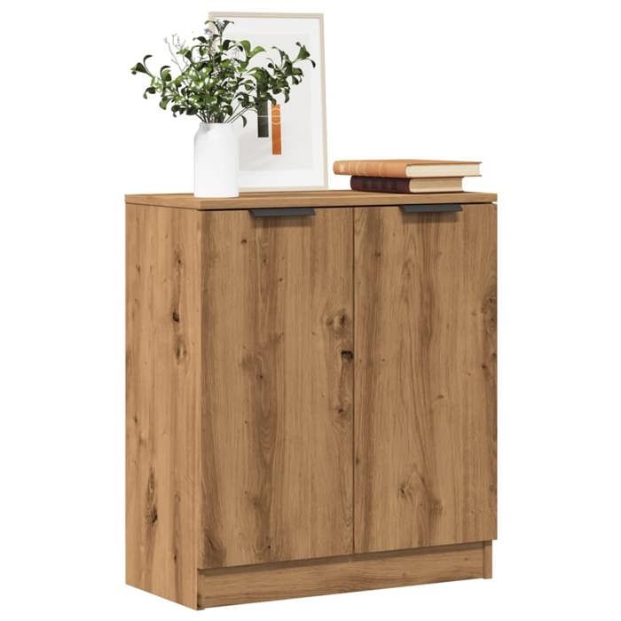 VidaXL Buffet chêne artisanal 60x30x70 cm bois d'ingénierie, meuble de rangement, meuble de rangement de cuisine, meuble de 856833