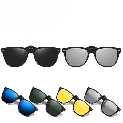 TR90 Polarisierte Clip-on-Sonnenbrille für Damen, Flip-Farbwechsel-Sonnenbrille, Nachtsicht-Fahrbrille