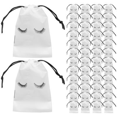 Good-50 Pieces Eyelash Aftercare Bags Plastic Makeup Bags Toiletry Makeup Pouch Cosmetic Travel With Drawstring