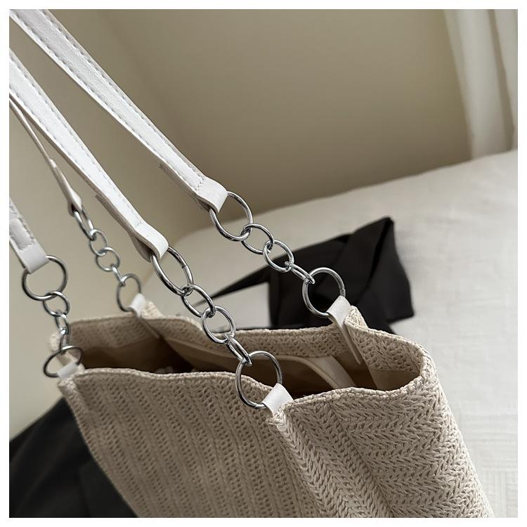 Gewebte Stroh-Tragetasche - Große Kapazität Einzel-Schultertasche für Lässige Sommer 2025 Mode