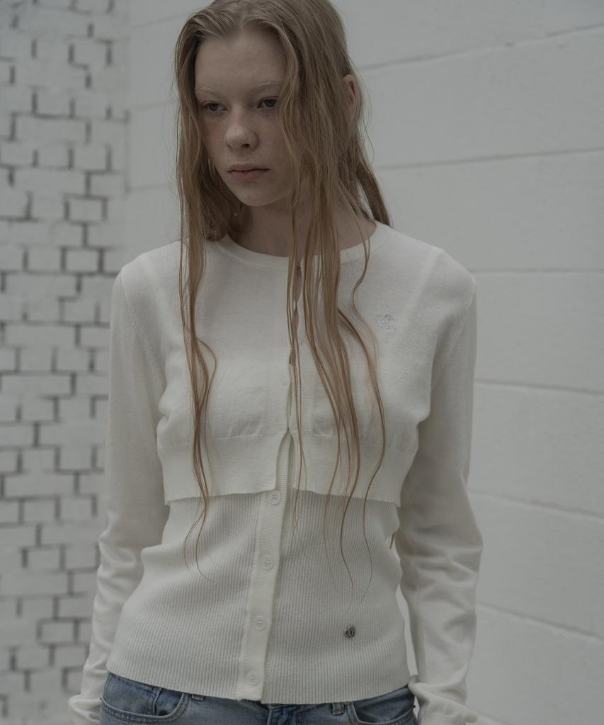 Mosyupamosyu Crop Knit Bolero [Ivory]