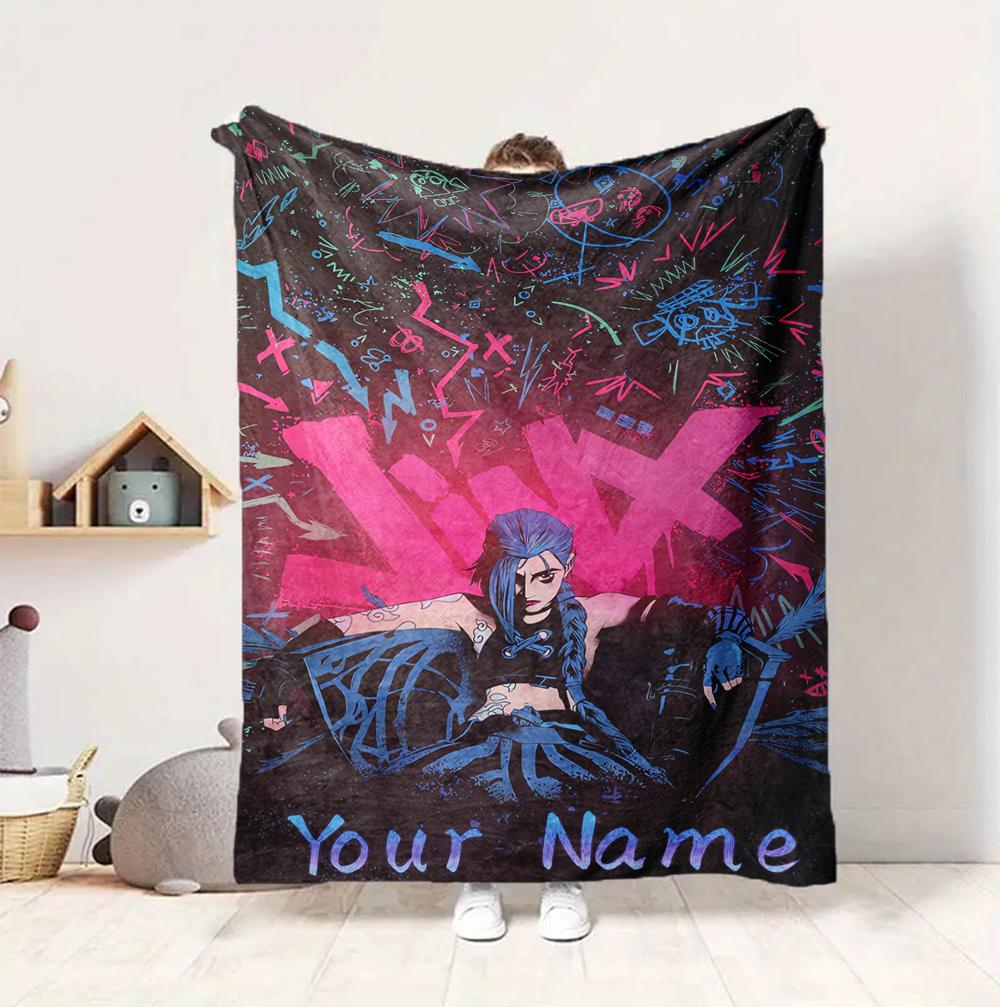 Custom Name Blue Eyes Connection Flannel Blanket Throw Blanket Soft Warm Sofa Bed Home Decor Unique Gift