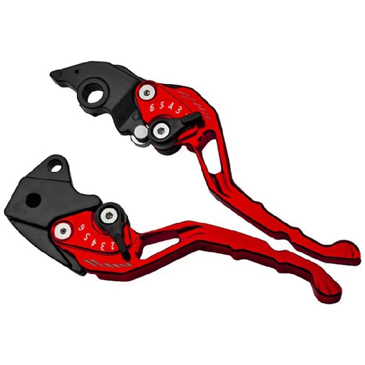

Motorcycle Brake Gear Lever Enhancement Aluminum Build Light Weight Solid Clutch Lever for CLICK150 червоний