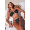 Metal Rings Cut Out Bikini Women Swimwear Female Swimsuit Two-pieces Bikini Set High Leg Cut Bather Bathing Suit