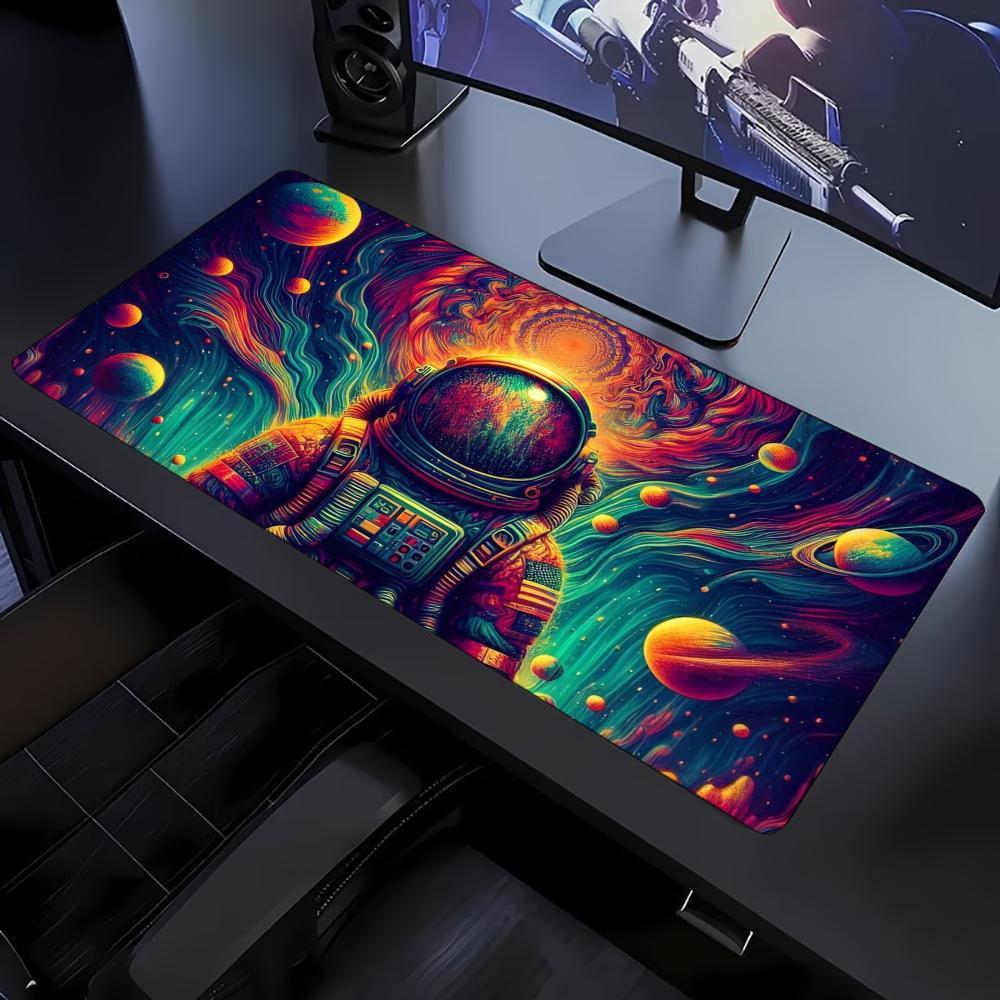 Space Nebula Astronaut Extended Gaming Mouse Pad NonSlip Rubber Base Large Desk Mat Keyboard Mouse Pad For Laptop Pc