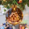 Luminous Holiday Tree Decorations Light Up Christmas Ball Ornaments Glowing Scene Xmas Hanging Decoration Clear Coordinated Layout Ornaments Acrylic