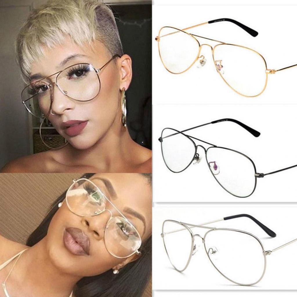 Retro Large Clear Aviator Glasses Retro Aviator Clear Lens Glasses