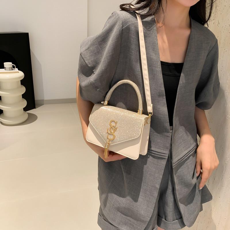 New Fashionable Retro Underarm Small Square Bag Single Shoulder Simple Summer Messenger Bag Solid Color Women's Bag