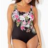 Sexy Striped One Piece Large Swimsuits Body Closed Plus Size Swimwear Female Bathing Suit For Pool Beach Women's Swimming Suit