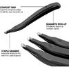 KTRIO Magnetic Staple Remover Tool 4 Pack, Professional Stapler Removers Flat Staple Puller Stick for Classroom, Office, Home, Classic Black