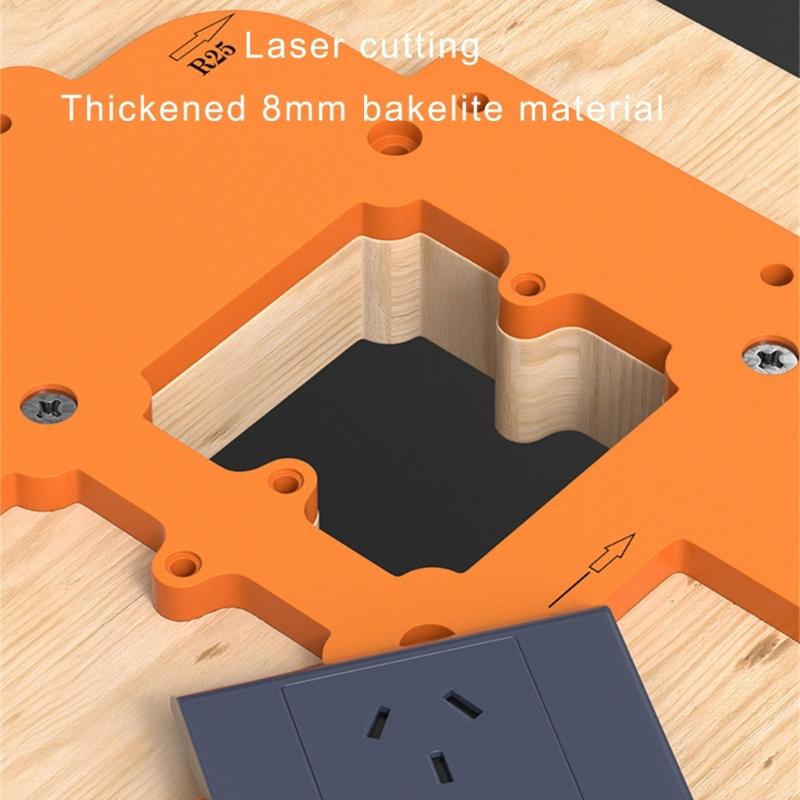Sturdy Engineering Plastic Switches Template Portable Accessory for Woodworking with Routers Jig Drilling and Profilings