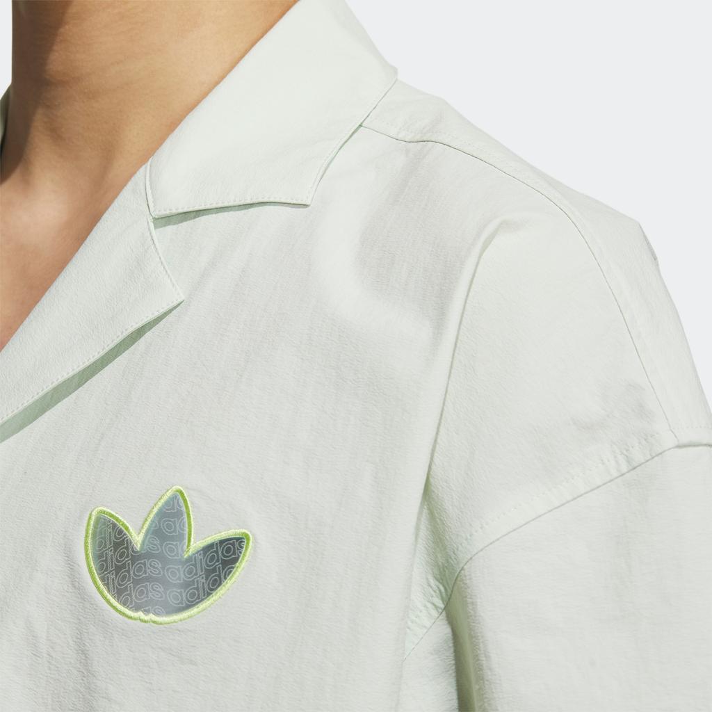 Adidas Originals Trefoil Short Sleeve Sports Shirt Men Tops Linen-Green IK8625