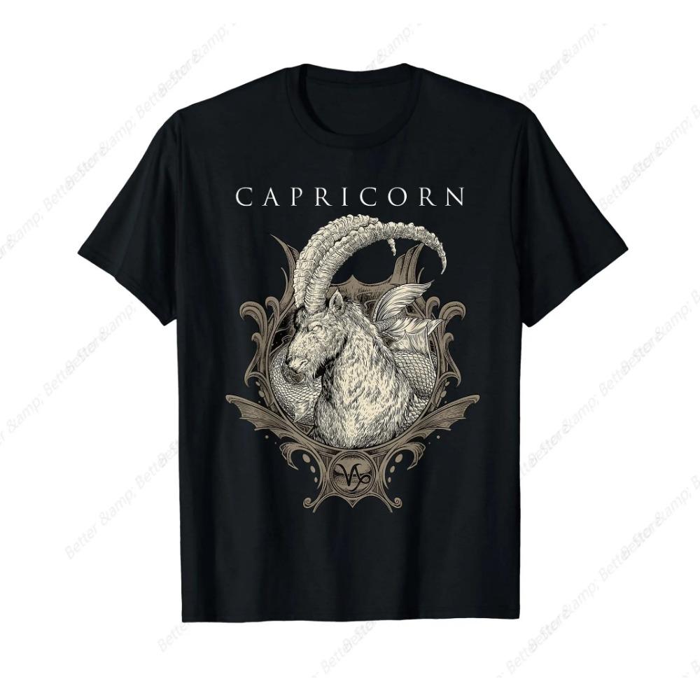 

Capricorn zodiac T-shirt Birthday December-January XXXXXL чорний