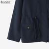 ZANZEA Womens Casual Long Sleeve Zipper Cardigan Thin Jackets