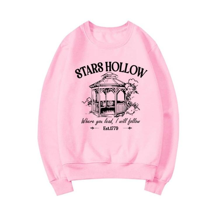 Vintage Women Gilmore Girls Luke's Diner Graphic Hoodie Stars Hollow Sweatshirt Comfortable Casual Streetwear Sweater