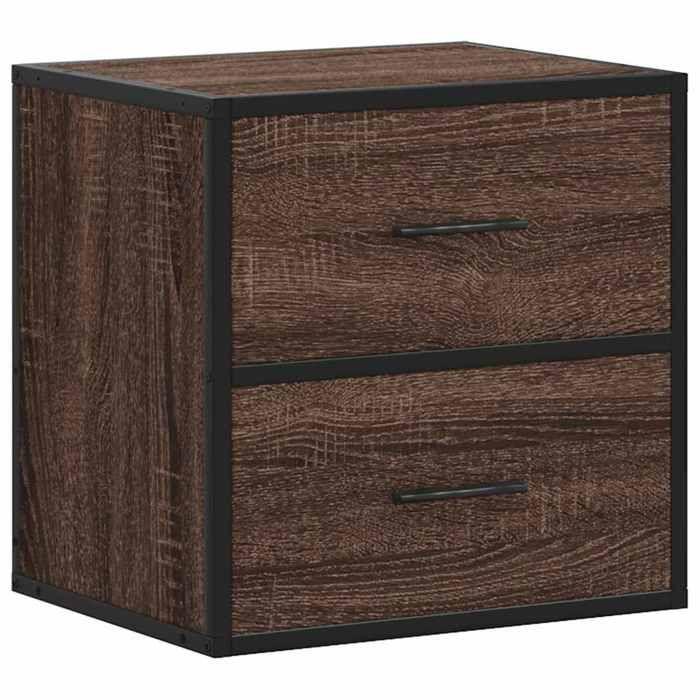 VidaXL Wall-mounted Bedside Table Brown Oak 40x31x39.5 Cm, Cabinet, Side Table, Bed Cabinet, Bedside Cabinet, Table 848732