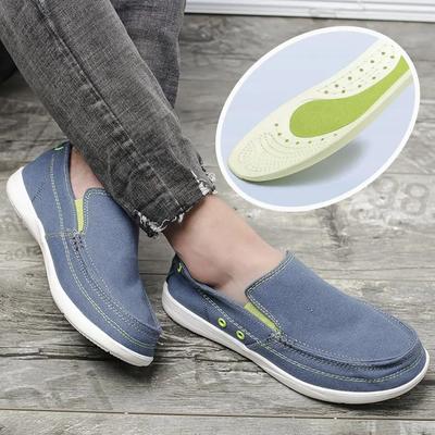 Neue Herren Canvas Herren Freizeitschuhe Leichte Rutschfeste Slipper Flache Fahrschuhe Outdoor Sneaker Vulkanisierte Schuhe