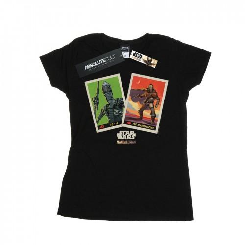 

Star Wars Womens/Ladies The Mandalorian Trading Cards Cotton T-Shirt XXL білий