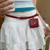 Adjustable PU Leather Waist Bag Belt Feature Detachable Mini Purse for Women Casual Outfit Accessory Solid Color Design