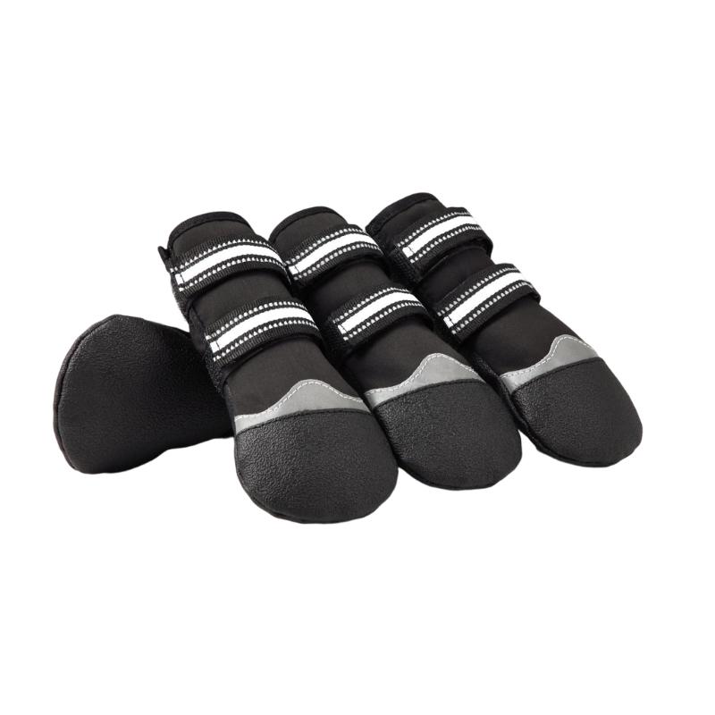 2 Pair Dog Shoes Protective Thick Grip Dogs Feet Cover Socks with Adjustable Sticker for Outdoor Prevents Sliding