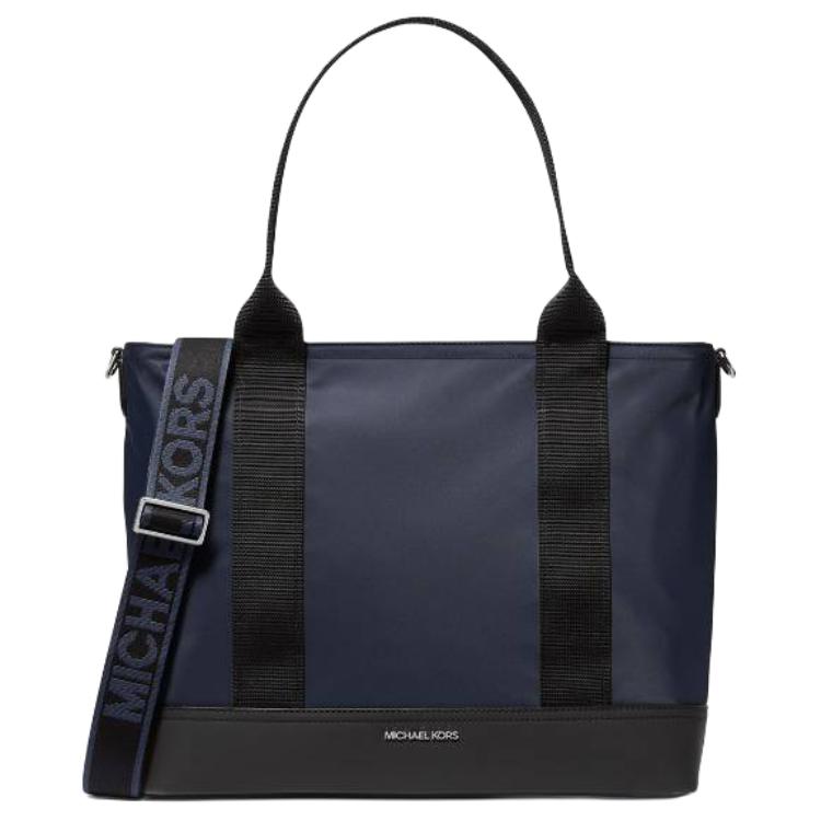 

Michael Kors Mk Malone Logo Print Shoulder Strap Recycled Nylon Tote Bag Men tote bag Navy-Blue 33S5SMMT9B-BLUE Basic Set (Bag+Dust Bag)