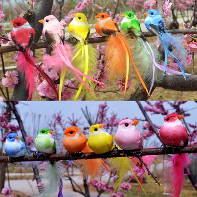 Künstliche Schaumstoff-Feder-Vogel-Figur, Ornament, Rasen, Hof, Garten, Baumdekoration