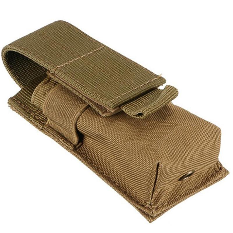 Tactical M5 Flashlight Holster Molle Single Pistol Magazine Pouch Torch Holder Utility EDC Tool Outdoor Activity Hunting Tools Light Carryall