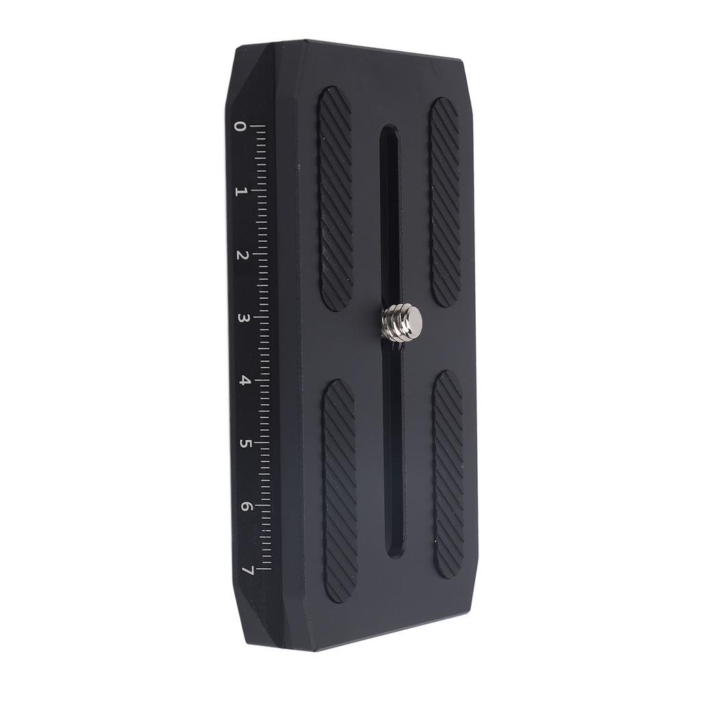 Stativkopf Schnellwechselplatte Aluminium 1/4 Zoll Gewindebohrung Skala für Arca QR-Platte für Zhiyun