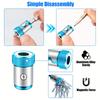 6pcs Magnetic Bit Holder Set, Non-Slip Magnetic Screw Ring Bits, Alloy Electromagnetic Rings, for 1/4" Hex Screwdriver & Power Bits